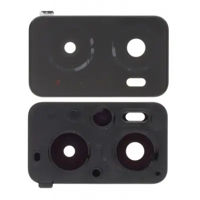 Camera Lens Glass with Frame for Oppo A76 Black