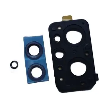 Camera Lens Glass with Frame for Realme 9i Black image 2