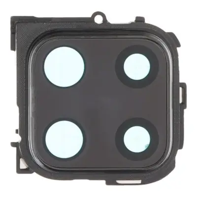 Camera Lens Glass with Frame for Xiaomi Redmi Note 9 Pro Black