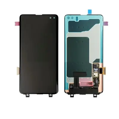 LCD with Touch Screen for Samsung Galaxy S10 Plus - Black (display glass combo folder)